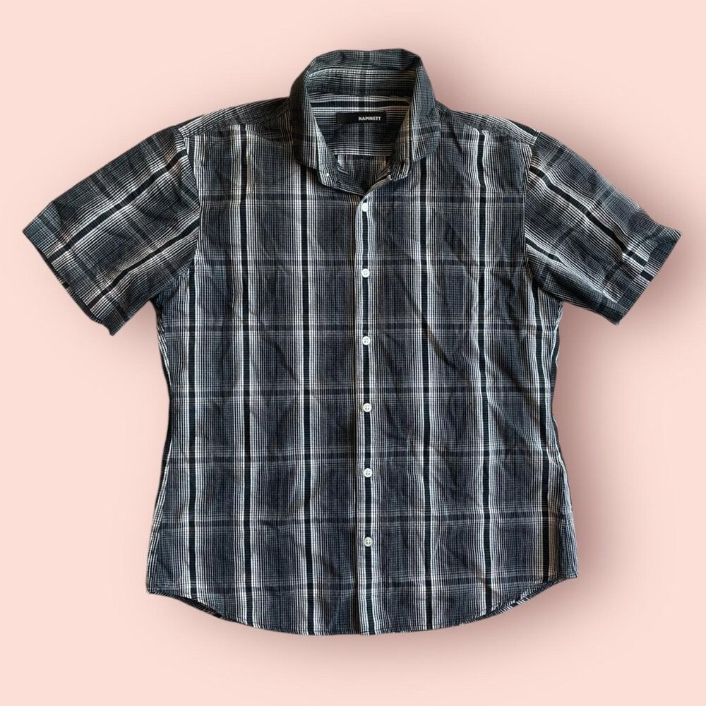 90s Katherine Hammett London Short Sleeve Plaid Top